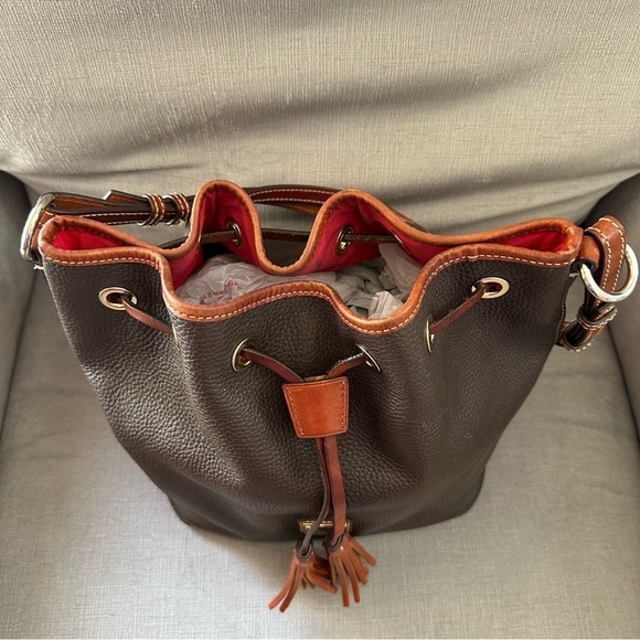 Dooney & Bourke Pebble Grain Aimee Drawstring Bucket Shoulder Bag (Retail $398) - Picture 9 of 15